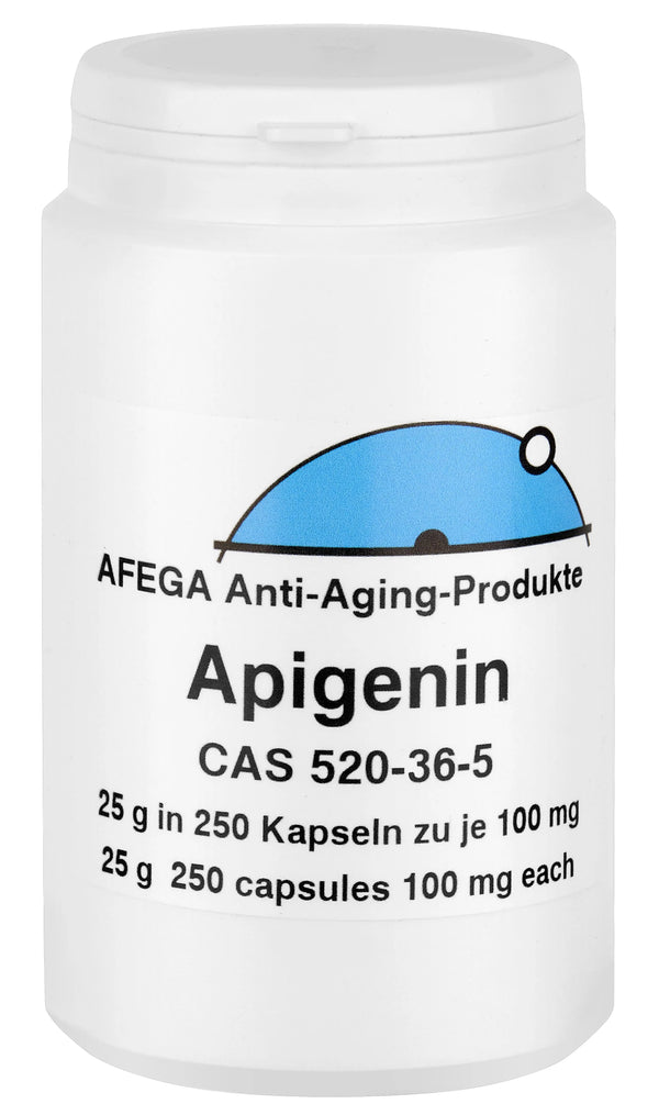 25 g  Apigenina (o ingrediente ativo da camomila): Prevenção em vez de reparação – 250 cápsulas de 100 mg cada