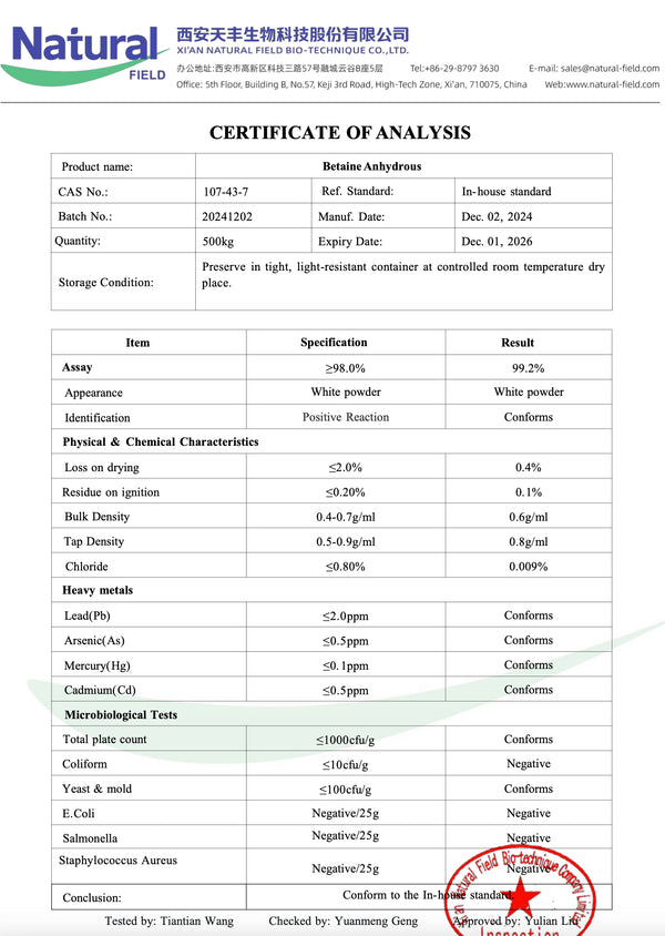 Capsules de 1 kg de bétaïne/TMG (2000 capsules de 500 mg chacune) - Soyez prudent lorsque vous prenez NMN !