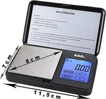 Digital scale that weighs precisely up to 100g in 0.01g steps