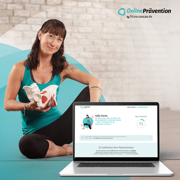 BECKENBODEN-TRAINING - Kraft & Stabilität für die Körpermitte: 8-Wochen Online-Präventionskurs – bis zu 100% erstattbar + 6 Monate Gratiszugang fitnessRAUM.de