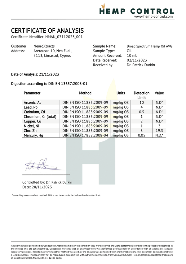 CBD-Öl 20% CBD mit Piperin Anti-Stress-Serie, 10 ml