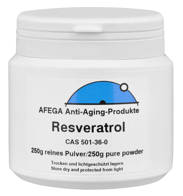 AFEGA Resveratrol pflanzliches Pulver, 250g in weisser Dose