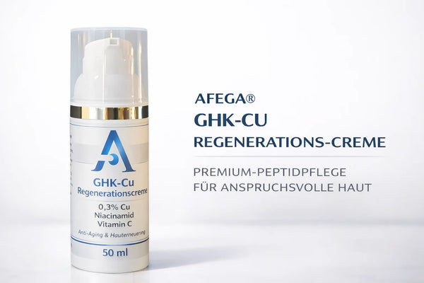 AFEGA GHK-Cu-Creme in weißer Airlessdose, 50 ml Hautpflege mit Kupferpeptid