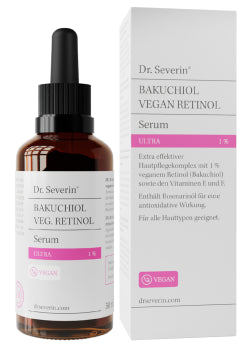 Dr. Severin Serum Bakkuchiol und Retinol, braune Pipettenflasche