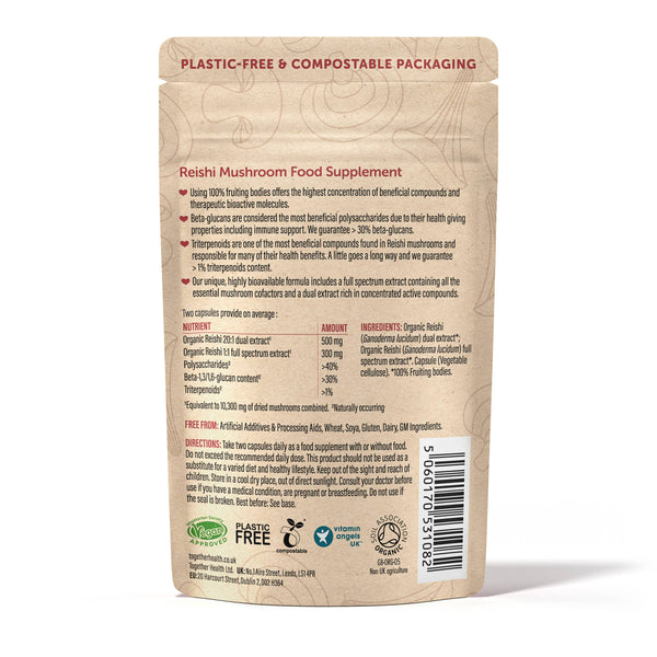 Together Health - Reishi-Pilz 10.300 mg, hochdosiert, 60 Kapseln