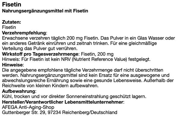 25 g Fisetin-Pulver