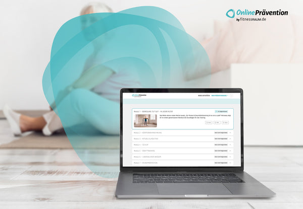 AKTIV IM ALTER - Krafttraining ab 60: 8-Wochen Online-Präventionskurs – bis zu 100% erstattbar + 6 Monate Gratiszugang fitnessRAUM.de
