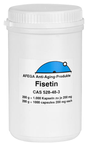 AFEGA Fisetin Kapseln (1000 Stück), 200g in weisser Dose