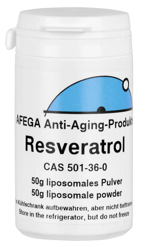 AFEGA liposomales Resveratrol (50g Pulver), in weisser Dose