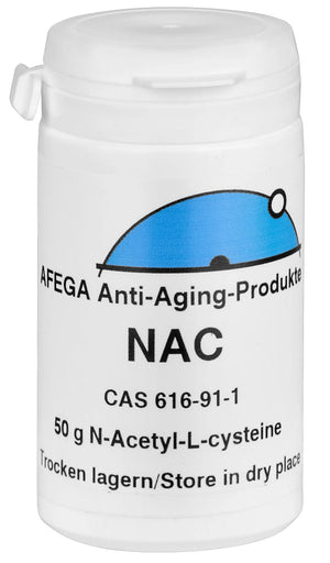 AFEGA-NAC Pulver (50g), in weisser Dose