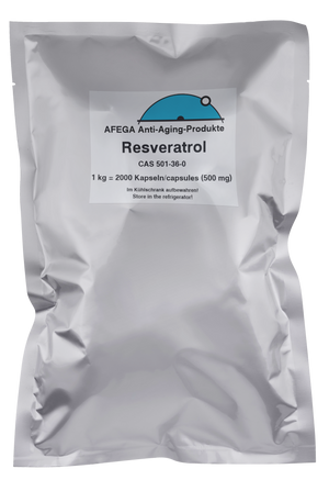AFEGA Resveratrol mikronisiert Kapseln (2000 Stück), 1kg in einem Beutel