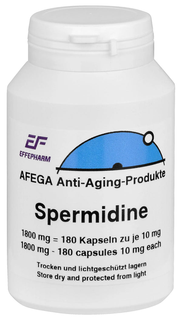 AFEGA Spermidin Kapseln (180 Stück), 1800mg in weisser Dose