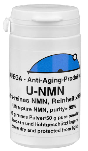 AFEGA U-NMN Pulver (50g), in weisser Dose