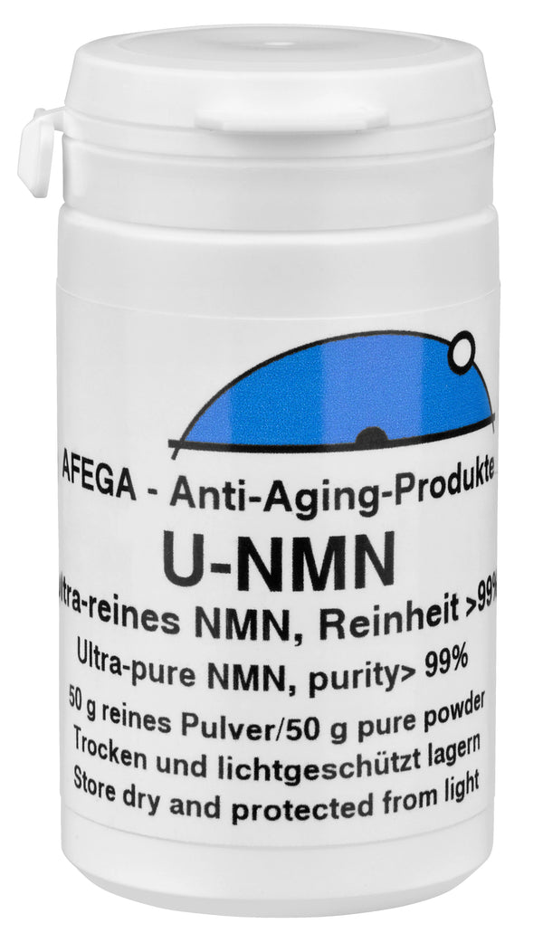AFEGA U-NMN Pulver (50g), in weisser Dose