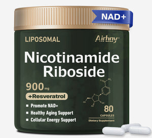 Liposomales Nicotinamid Ribosid mit Resveratrol, 80 Kapseln in grüner Dose