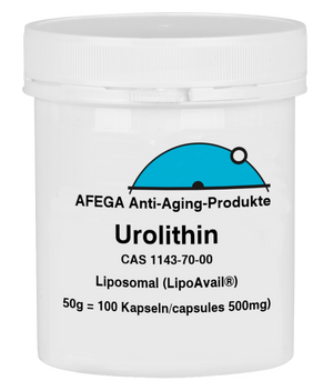 Liposomale Urolithin-Kapseln von AFEGA in weisser Dose, 100 Stück